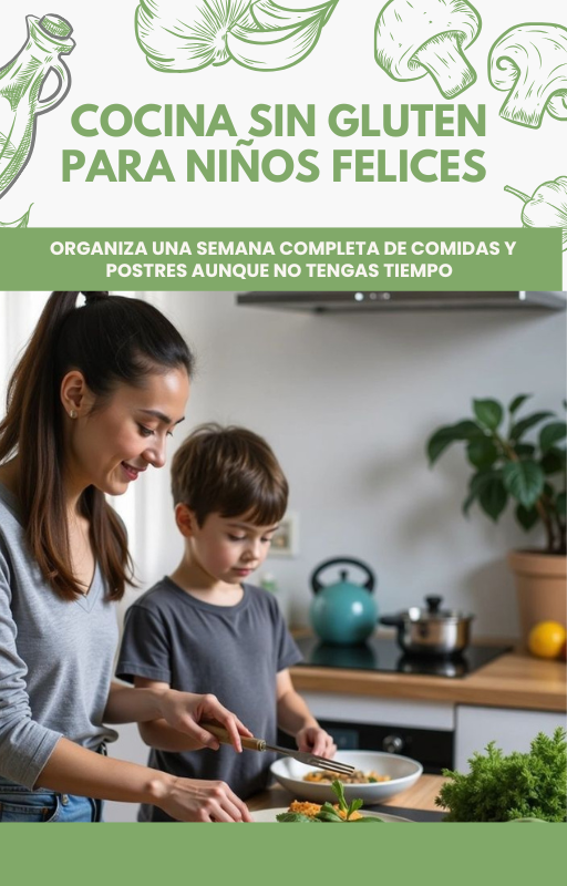 Cocina Sin Gluten Para Niños Felices : Organiza una semana completa de comidas y postres aunque no tengas tiempo